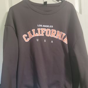 SHEIN Letter Graphic Drop Shoulder Thermal Sweatshirt SIZE XL